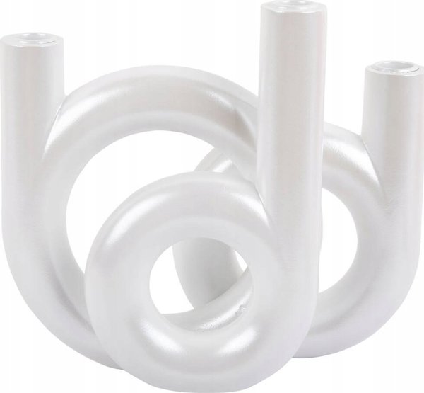 Home Styling Collection Κηροπήγιο RINGS για 3 Κεριά Μεταλλικό Διακοσμητικό Επιτραπέζιο