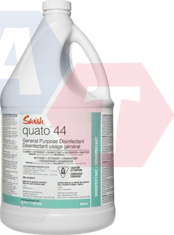 Swish Quato 44 Καθαριστικό και Απολυμαντικό Υγρό με Εξουδετερωτή Οσμών, Συμπυκνωμένο, 5 L