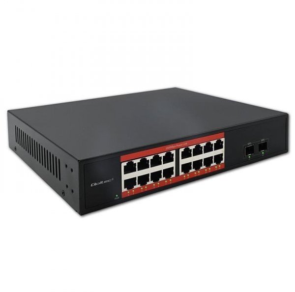 Switch niezarzadzalny Qoltec Gigabit Ethernet PoE