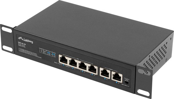 Lanberg RSFE-4P-2FE-60 PoE+ Switch 4 Θυρών, 60W, 10/100 Mbps