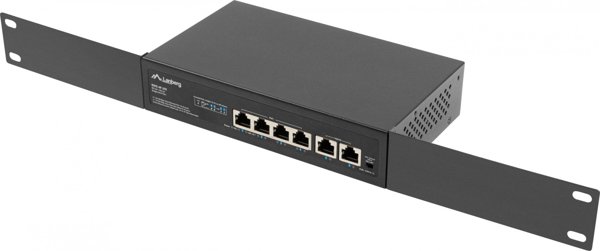 Lanberg RSFE-4P-2FE-60 PoE+ Switch 4 Θυρών, 60W, 10/100 Mbps