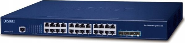 Διακόπτης Planet Layer 3 24-Port 10/100/1000T Διαχειριζόμενος L3 Gigabit Ethernet 1U Μπλε