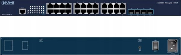 Διακόπτης Planet Layer 3 24-Port 10/100/1000T Διαχειριζόμενος L3 Gigabit Ethernet 1U Μπλε