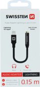 Swissten Audio adapter textile Lightning /jack 0,15 m black