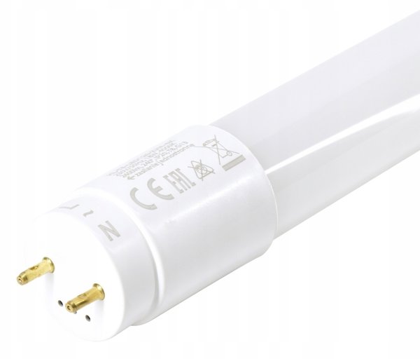 Svetlowka LED G13 T8 600mm 10 HIGH LUMEN 4000K 1200lm zasilanie jednostronne klosz mleczny D89-HL-T8-LED060-ZJM-4K
