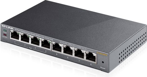 TP-Link TL-SG108PE Easy Smart Switch 8 Θυρών Gigabit με 4 PoE Θύρες, 10/100/1000Mbps