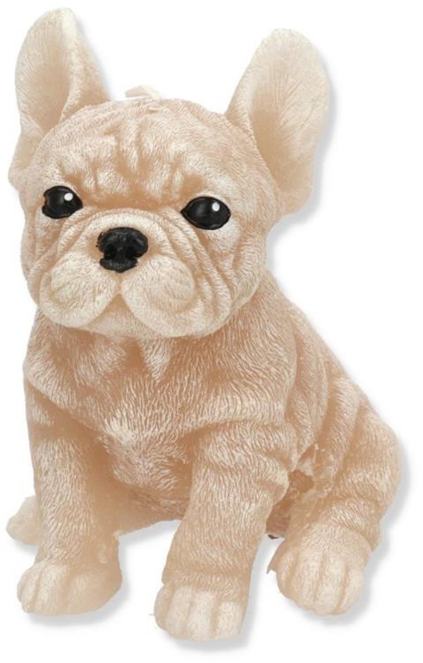 Κερί Φιγούρα ANIMALS PIES BULDOG 11,5x15cm μπεζ παραφινέ