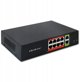 Αδιαχείριστος Διακόπτης Qoltec Fast Ethernet PoE