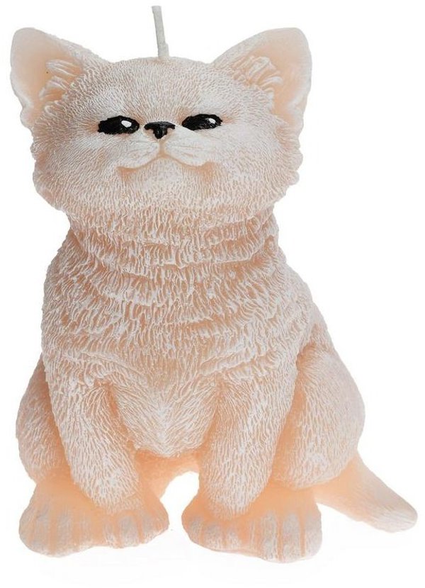 Κερί Φιγούρα ANIMALS KOT 10x15cm μπεζ παραφινέλαιο