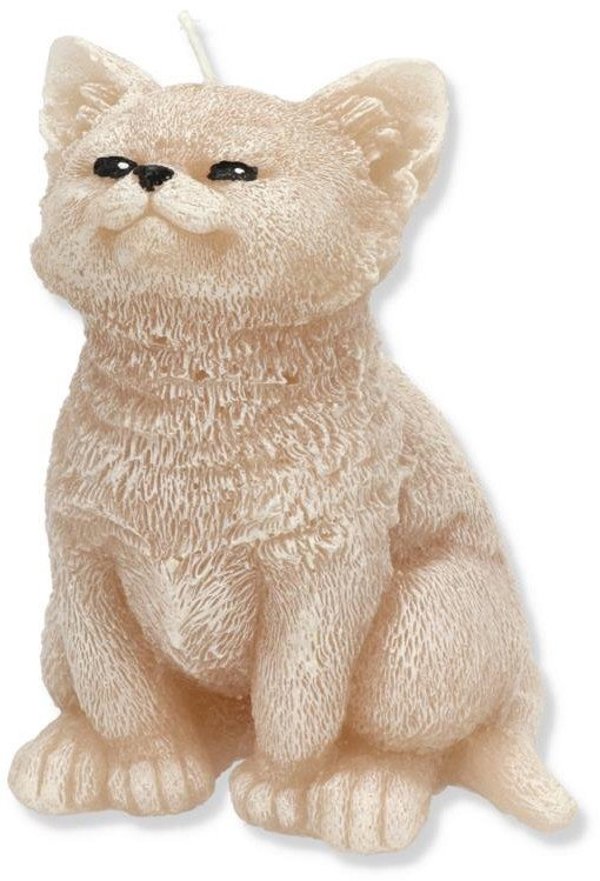 Κερί Φιγούρα ANIMALS KOT 10x15cm μπεζ παραφινέλαιο