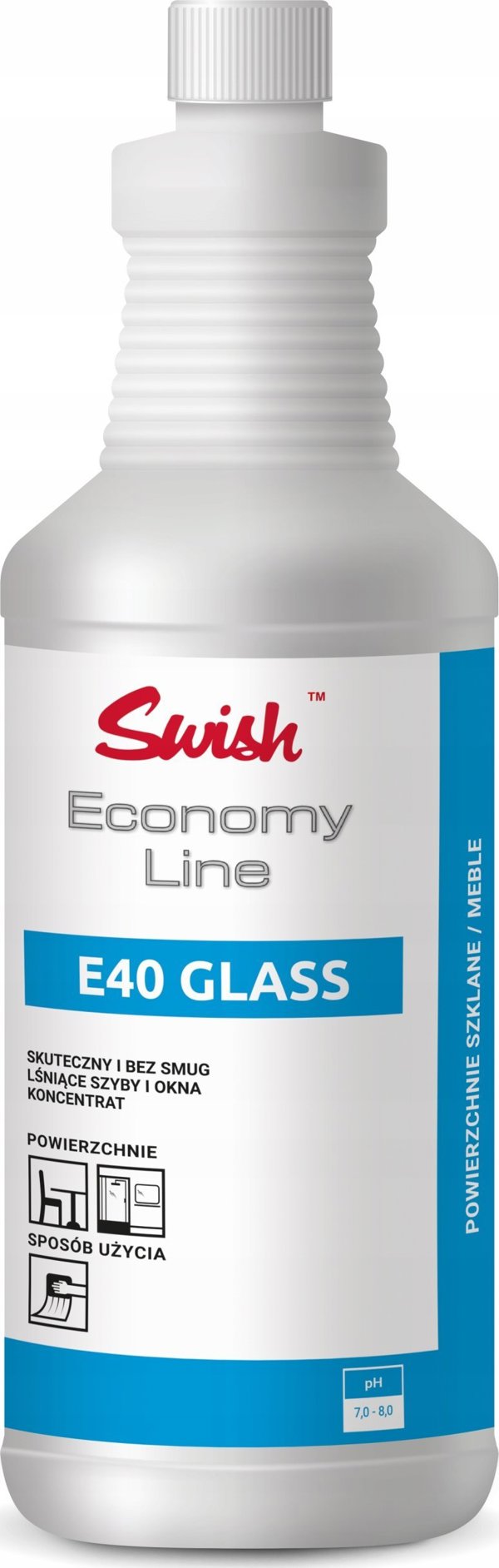 Swish Swish E40 Καθαριστικό για γυάλινες επιφάνειες 1 λίτρο