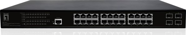 LevelOne GEP-2861 Managed Gigabit Ethernet Switch, 24 Θύρες RJ-45 & 4 SFP, L2, 4015867227848