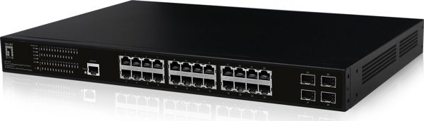 LevelOne GEP-2861 Managed Gigabit Ethernet Switch, 24 Θύρες RJ-45 & 4 SFP, L2, 4015867227848