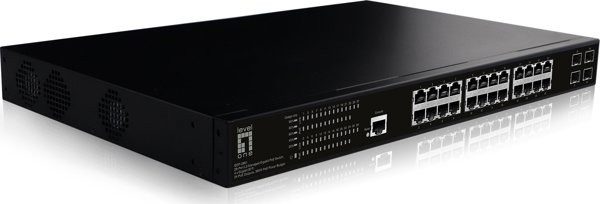 LevelOne GEP-2861 Managed Gigabit Ethernet Switch, 24 Θύρες RJ-45 & 4 SFP, L2, 4015867227848