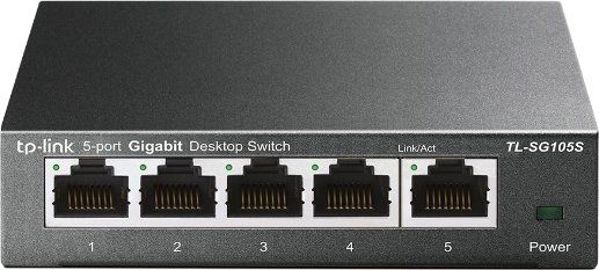 TP-Link TL-SG105S Desktop Switch Gigabit 5 Θυρών 10/100/1000Mbps