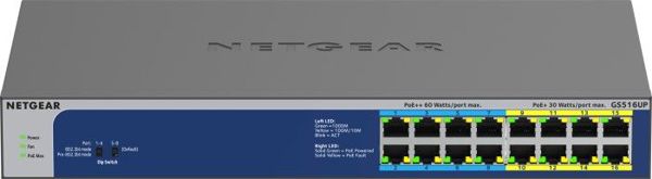 NETGEAR GS516UP Gigabit Unmanaged Switch 16 Port PoE+ 380W