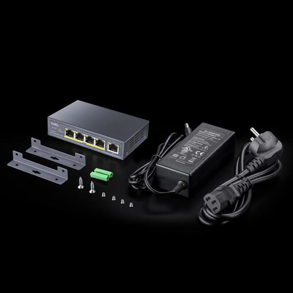Cudy GS1005P Gigabit Switch 5 Θυρών με PoE+ 60W, Μεταλλικό Περίβλημα, 1 Gbps