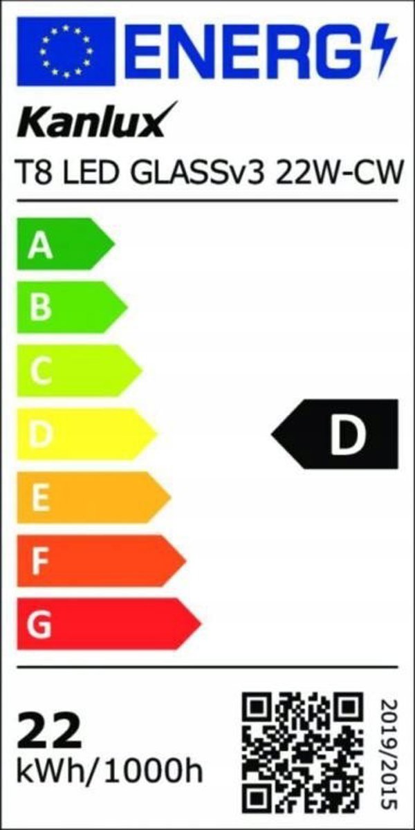 Kanlux Λάμπα LED T8 G13 1512mm GLASSv3 22W-CW 3080lm 6500K Ψυχρό Φως 26059