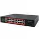 Qoltec Μη-διαχειριζόμενος Switch Gigabit Ethernet PoE | 24x RJ45 | 2x SFP | 1000 Mb/s