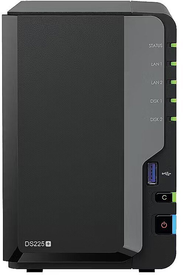 Synology DS225+ /16T | 2-Δίσκος NAS Server με 16TB Δίσκους, Tower