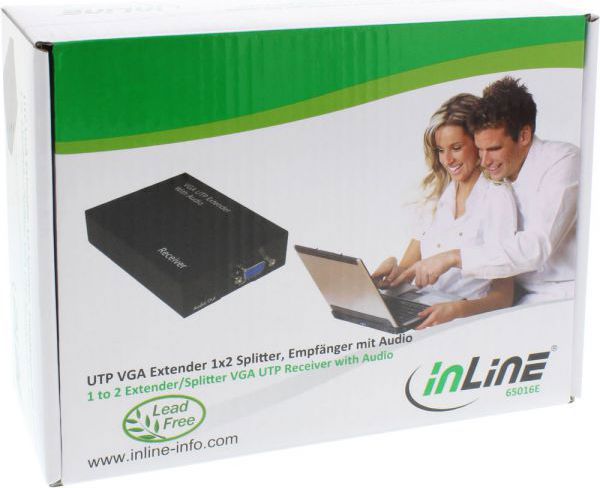 System przekazu sygnalu AV InLine Odbiornik VGA + audio do 300m (65016E)