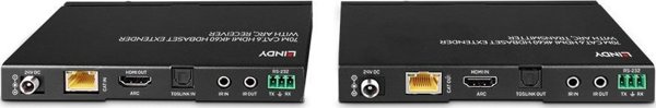Σύστημα μετάδοσης σήματος AV Lindy Adap 70m Cat.6 HDMI 4K60 Extender με ARC