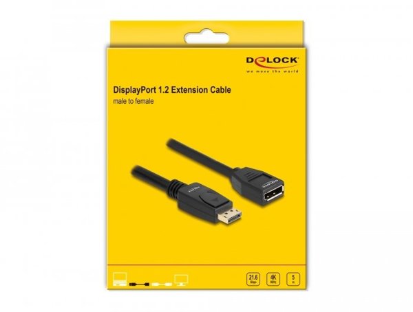 Delock καλώδιο επέκτασης DisplayPort 1.2 5m 4K 60Hz