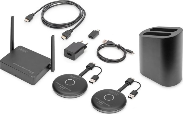 Digitus Wireless Collab. System HDMI – Ασύρματο Σύστημα Παρουσίασης & Ομαδικής Εργασίας για Laptop, Tablet & Smartphone