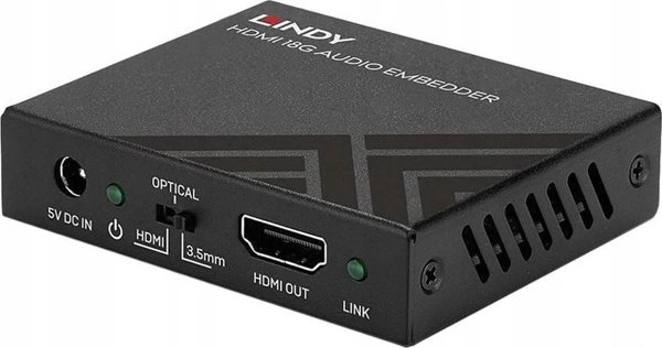 Lindy HDMI 18G Audio Embedder - Σύστημα Μετάδοσης Σήματος AV 4K 60Hz
