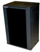 Szafa XtendLan XtendLan 19" nástěnný rozvaděč 18U 600x450, nosnost 60 kg, skleněné kouřové dveře, rozložený, černý
