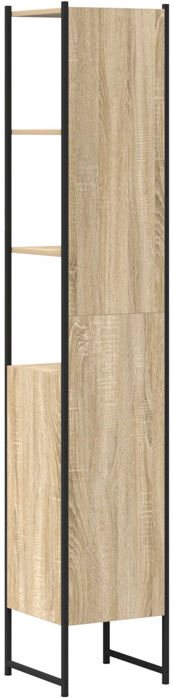 vidaXL Ντουλάπι Μπάνιου, Sonoma Oak, Μηχανικό Ξύλο, 33x33x185,5 cm