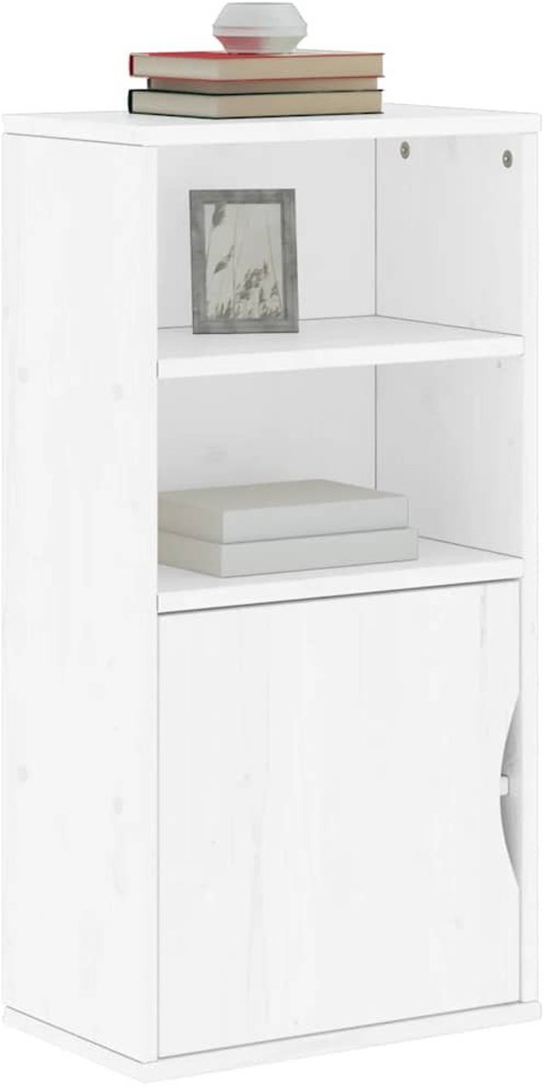 Πλευρικό Έπιπλο «ODDA» Λευκό 40x24x79 cm Μασίφ Ξύλο Πεύκου