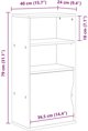 Πλευρικό Έπιπλο «ODDA» Λευκό 40x24x79 cm Μασίφ Ξύλο Πεύκου