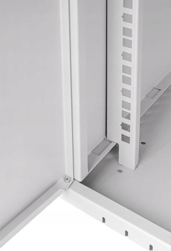 Szafa Lexi-NET LEXI-Net 19" nástěnný rozvaděč Basic 12U 520x450, skleněné dveře, bez zad, rozložený, šedý