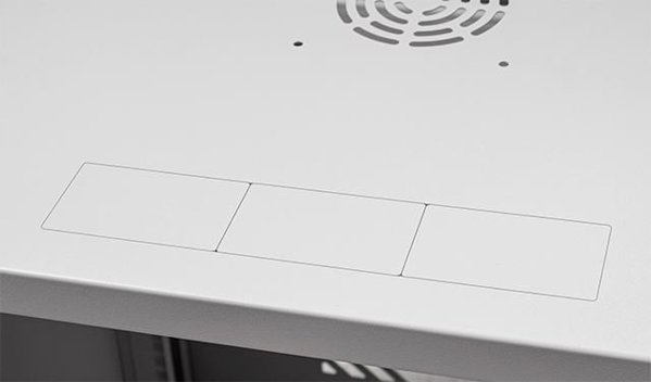 Szafa Lexi-NET LEXI-Net 19" nástěnný rozvaděč Basic 12U 520x450, skleněné dveře, bez zad, rozložený, šedý