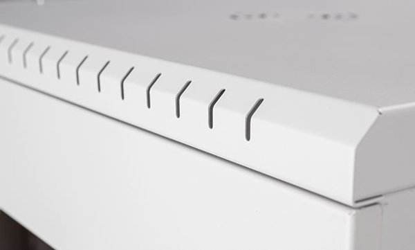 Szafa Lexi-NET LEXI-Net 19" nástěnný rozvaděč Basic 12U 520x450, skleněné dveře, bez zad, rozložený, šedý