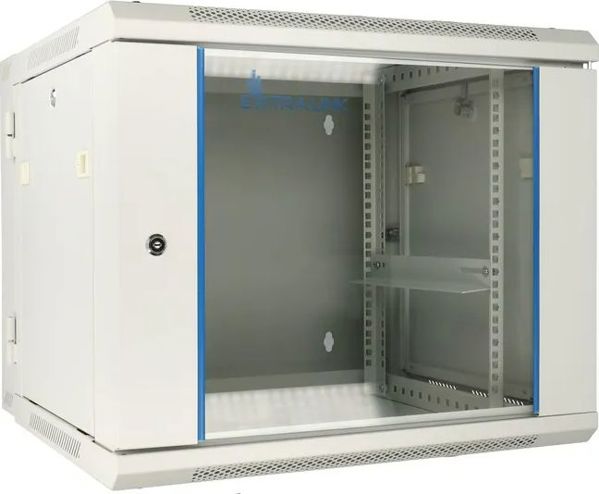 Extralink Ντουλάπι Rack 19" 12U 600x600mm, Επιτοίχιο Δύο Τμημάτων, Γκρι (EX.12912)