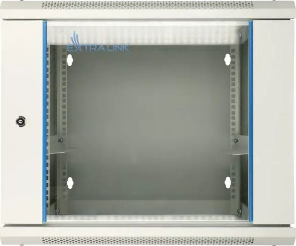Extralink Ντουλάπι Rack 19" 12U 600x600mm, Επιτοίχιο Δύο Τμημάτων, Γκρι (EX.12912)