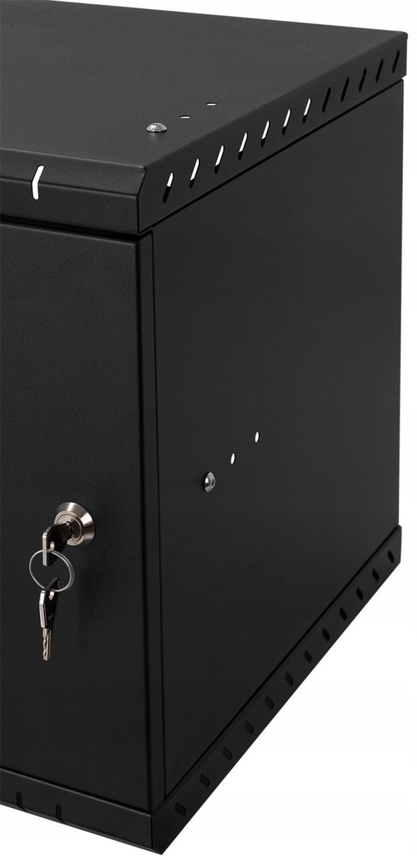 Szafa Lexi-NET LEXI-Net 19" nástěnný rozvaděč Basic 6U 520x450, skleněné dveře, bez zad, rozložený, černý