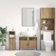 Ντουλάπι κάτω από νιπτήρα vidaXL Artisan Oak 80x30x60 εκ. κατασκευασμένο από μηχανικό υλικό