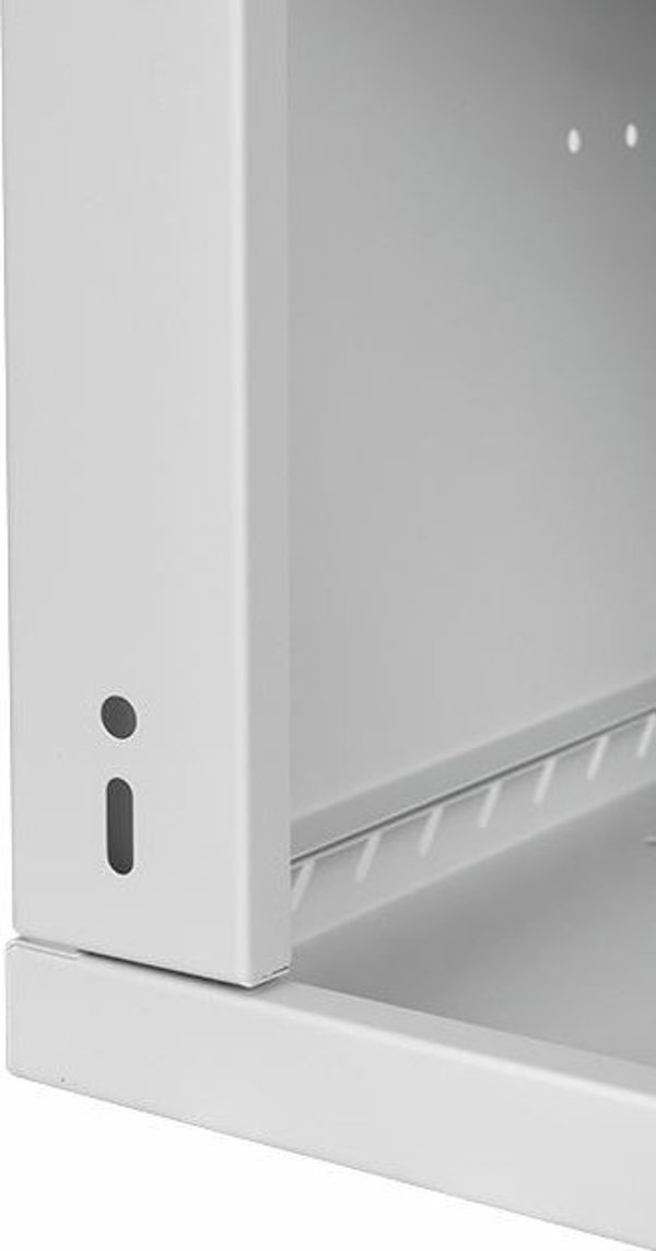 Szafa Lexi-NET LEXI-Net 19" nástěnný rozvaděč Basic 6U 520x350, skleněné dveře, bez zad, rozložený, šedý