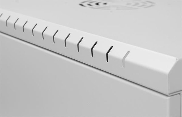 Szafa Lexi-NET LEXI-Net 19" nástěnný rozvaděč Basic 6U 520x350, skleněné dveře, bez zad, rozložený, šedý