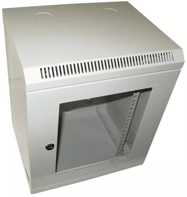 Szafa XtendLan XtendLan 10" nástěnný rozvaděč 9U 350x140, nosnost 50 kg, dveře z plexiskla, svařovaný, šedý