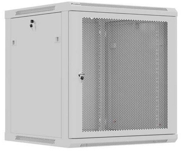 Ντουλάπα εγκατάστασης Lanberg RACK 19" 12U 600x600 με διάτρητες πόρτες (FLAT PACK)