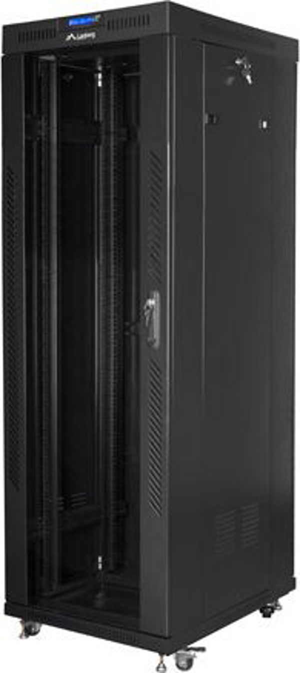 Lanberg Ερμάριο Rack 19" 37U, 600x800mm, Ελεύθερης Στήριξης, Μαύρο (FF01-6837-12BL)