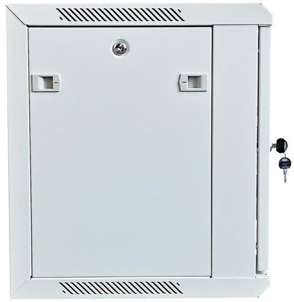 Szafa XtendLan XtendLan 19" nástěnný rozvaděč 12U 600x450, nosnost 60 kg, skleněné dveře, rozložený, šedý