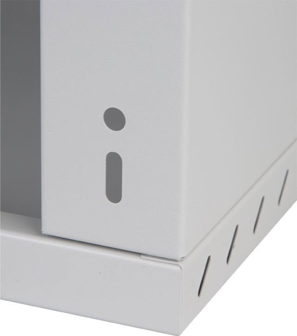 Szafa Lexi-NET LEXI-Net 19" nástěnný rozvaděč Basic 4U 520x450, skleněné dveře, bez zad, rozložený, šedý