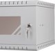 Szafa Lexi-NET LEXI-Net 19" nástěnný rozvaděč Basic 4U 520x450, skleněné dveře, bez zad, rozložený, šedý