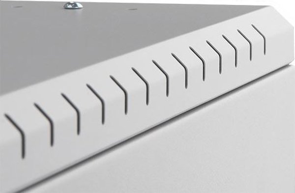 Szafa Lexi-NET LEXI-Net 19" nástěnný rozvaděč Basic 4U 520x450, skleněné dveře, bez zad, rozložený, šedý