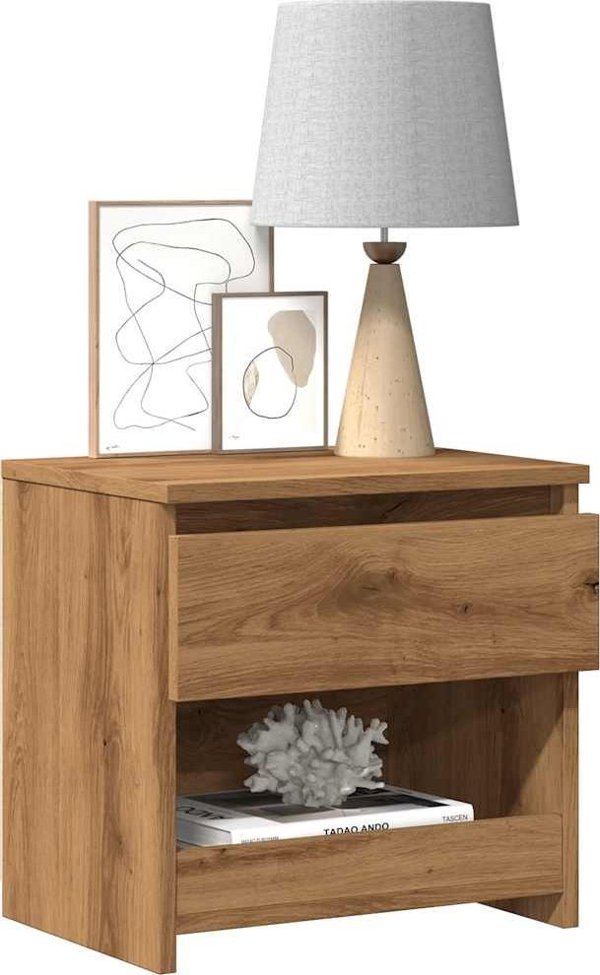vidaXL Κομοδίνο Artisan Oak 40x30x39 εκ. από Ξύλο - Γνήσιο Ξύλο